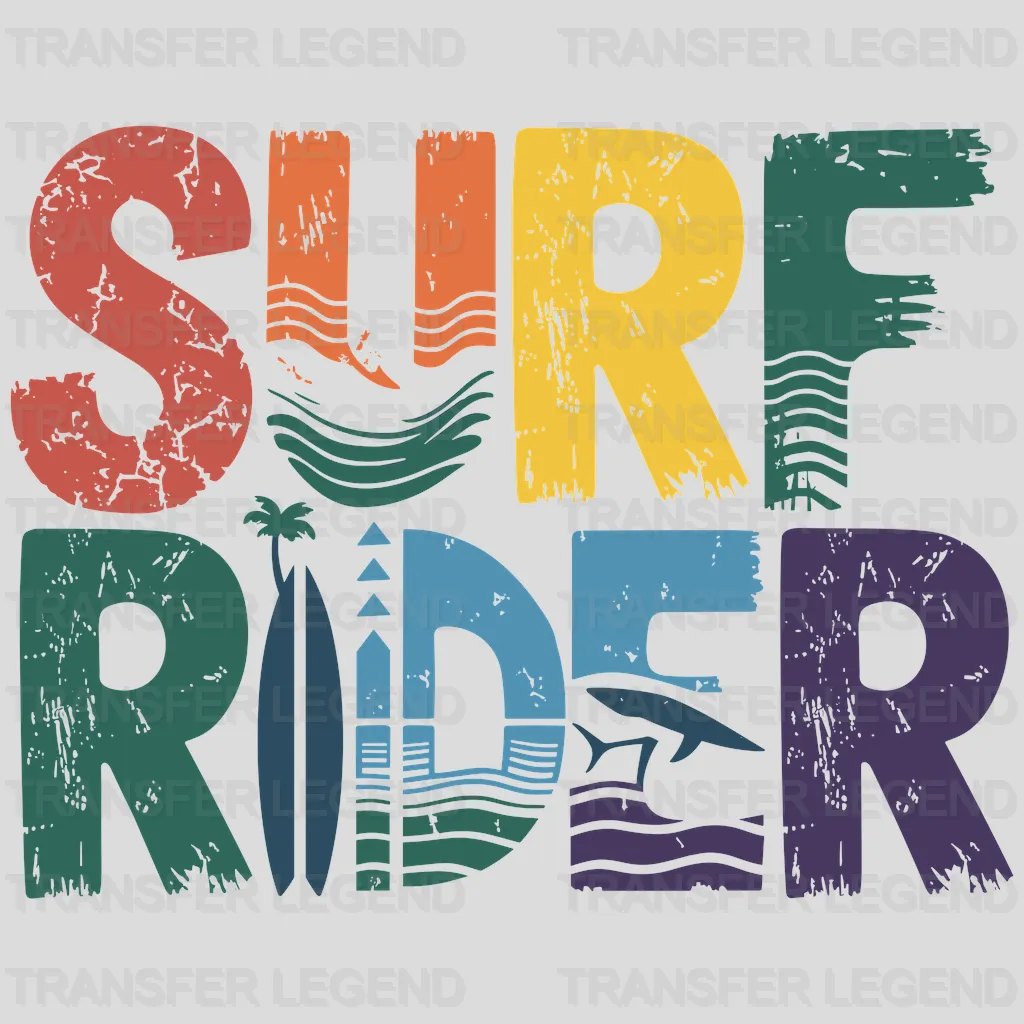 Surf Rider Surfing Design - DTF Heat Transfers - transferlegend