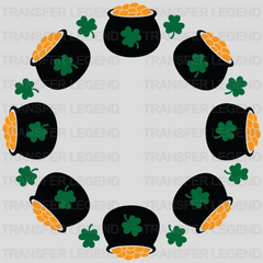 Pot Of Gold Circle St. Patrick's Day Design - DTF heat transfer - transferlegend