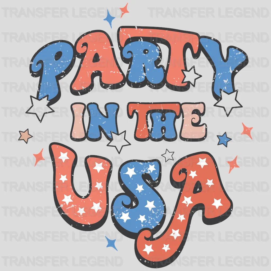 Party in The USA DTF Transfer