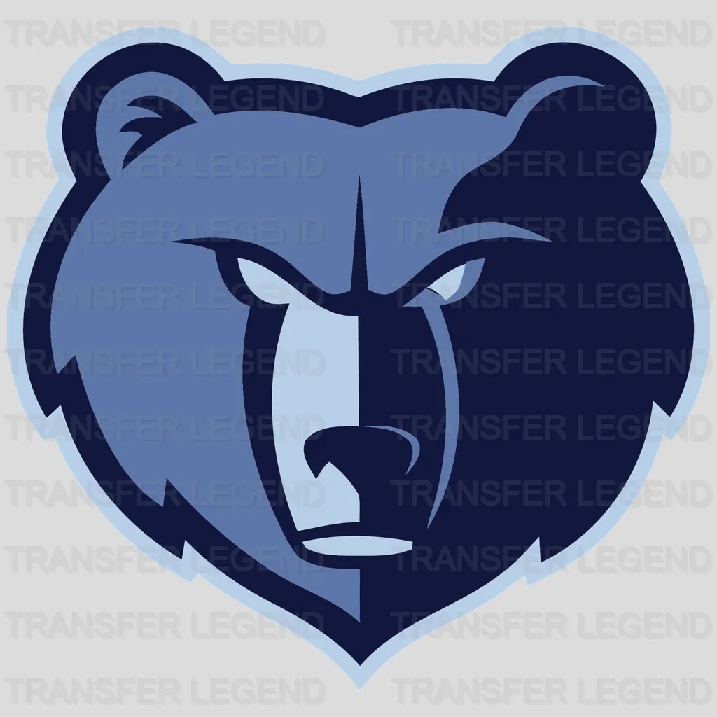 Memphis Grizzlies Primary Bear Head Logo NBA Design - DTF Heat Transfer