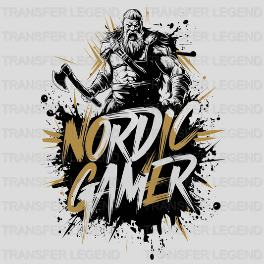 Viking Gamer Nordic Design - DTF Heat Transfer - transferlegend