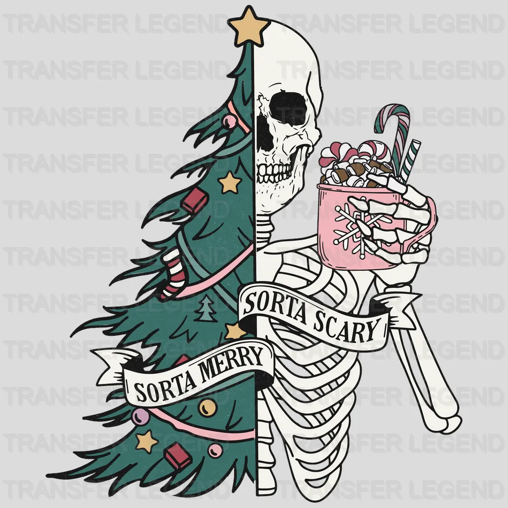 SORTA MERRY SORTA SCARRY Christmas Design - DTF heat transfer - transferlegend