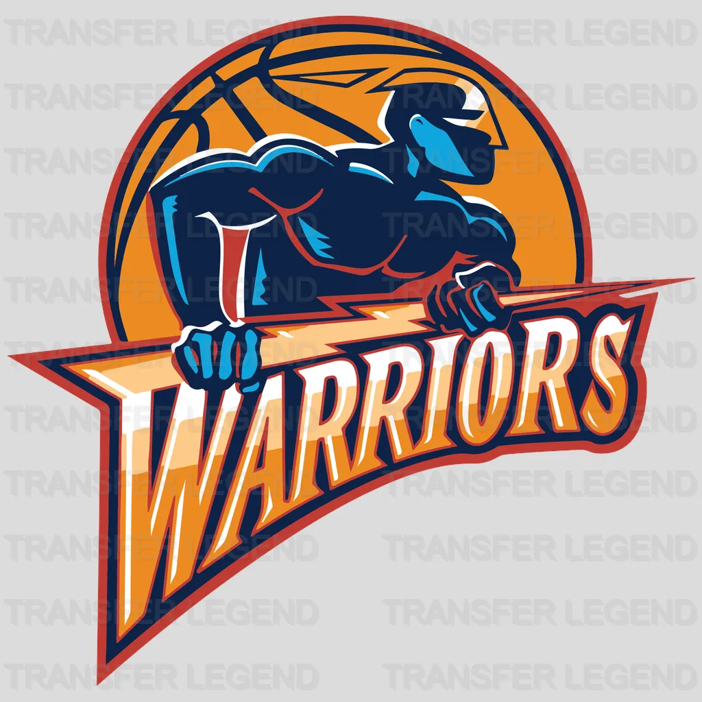 Golden State Warriors Retro Dribbler Cartoon Logo NBA Design - DTF Heat Transfer