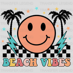 Beach Vibes Smiley Face DTF Transfer - transferlegend