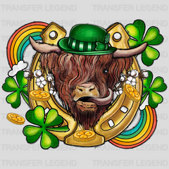 Horseshoe & Cattle St. Patrick's Day Design - DTF heat transfer - transferlegend