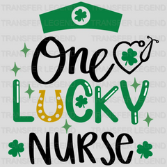 One Lucky Nurse w/ Nurse Hat St. Patrick's Day Design - transferlegend