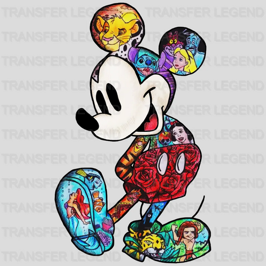 Mouse Dresses With Characters Design - DTF heat transfer - transferlegend