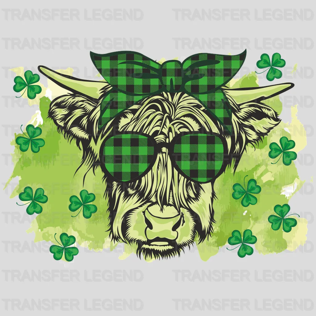 Highland Cattle St. Patrick's Day Design - DTF heat transfer - transferlegend