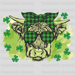 Highland Cattle St. Patrick's Day Design - DTF heat transfer - transferlegend