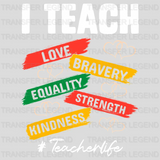 I Teach...- BLM design DTF heat transfer - transferlegend