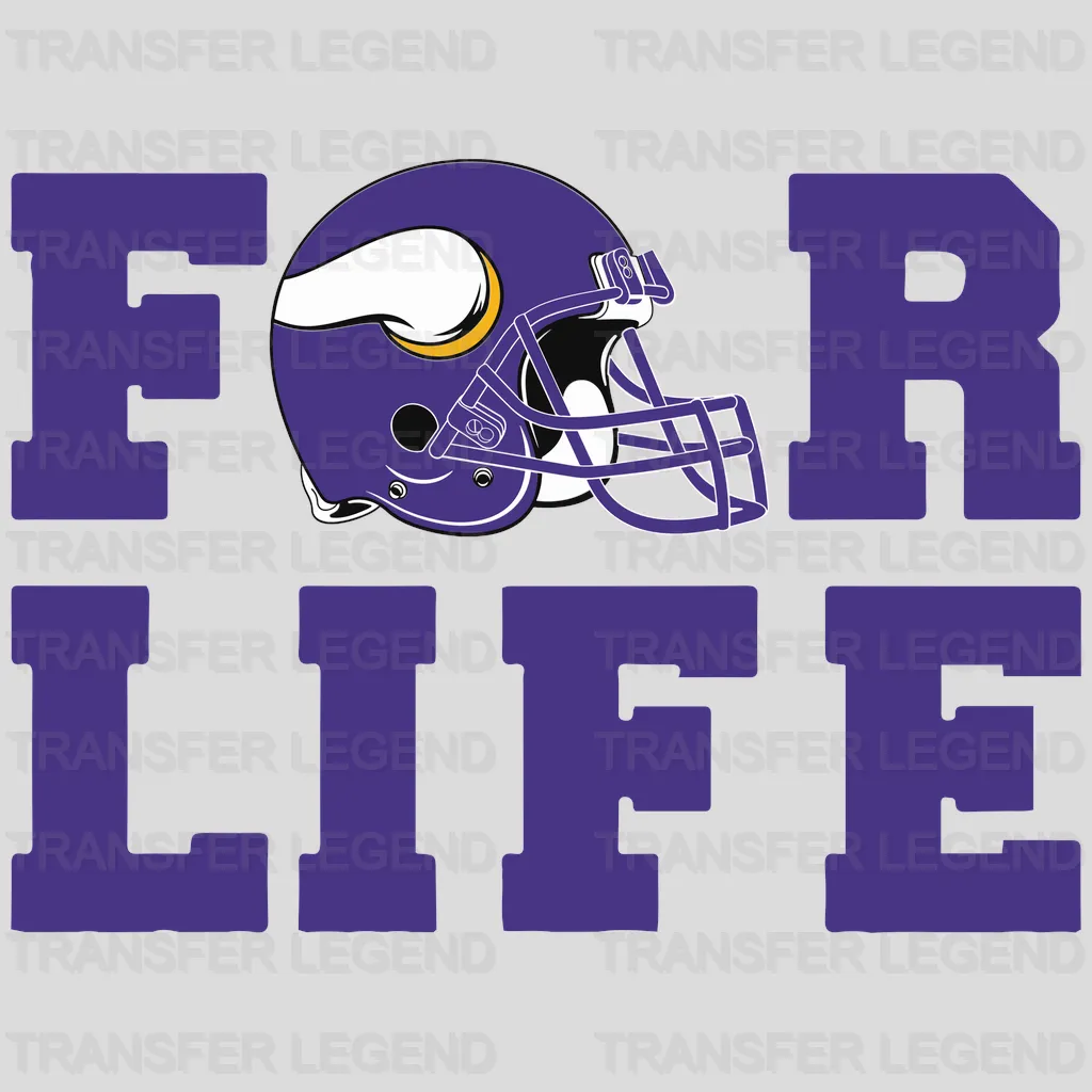 Minnesota Vikings LOVE Word Block with Helmet NFL Design - DTF Heat Transfer
