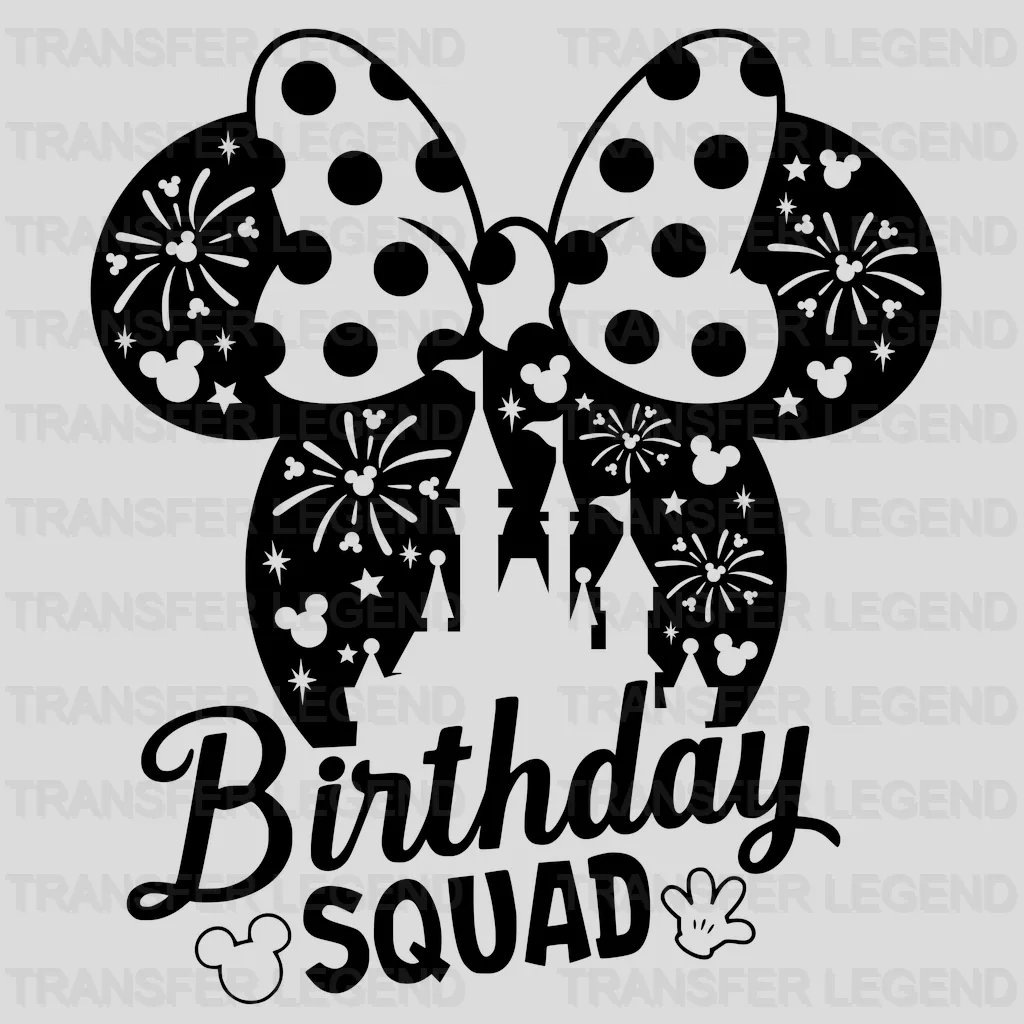 Birthday Squad Mouse and Mi Design - DTF heat transfer - transferlegend