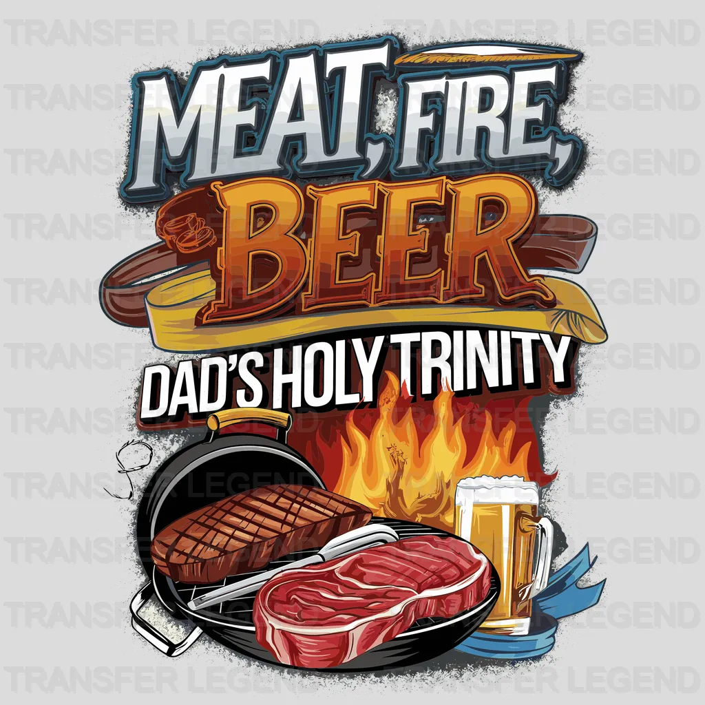 Dad's Holy Trinity Fathers Day Design - DTF Heat Transfers - transferlegend