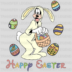 Happy Easter Goofy with Bunny Costume Design - DTF heat transfer - transferlegend