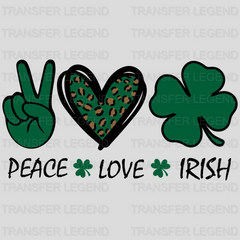 Peace Love Irish St. Patrick's Day Design - DTF heat transfer - transferlegend