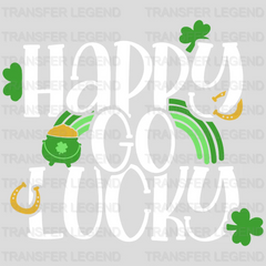 Happy Go Lucky St. Patrick's Day Design - DTF heat transfer - transferlegend