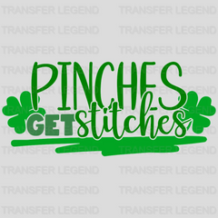 Pinches Get Stitches St. Patrick's Day Design - DTF heat transfer - transferlegend