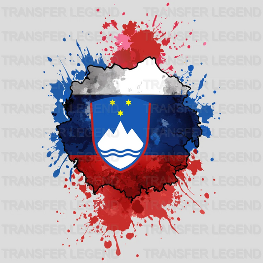 Slovenia Flag Design - DTF Heat Transfer - transferlegend