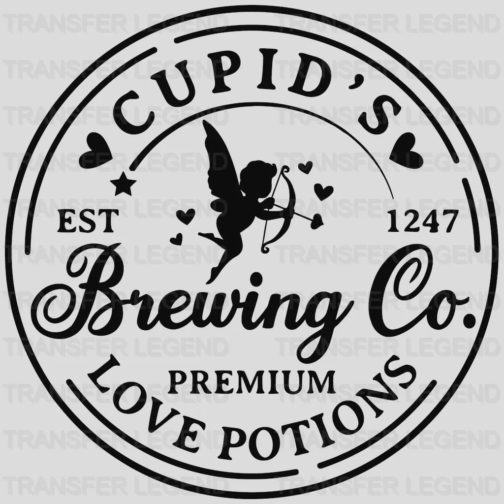 Cupid's Brewing CO. Valentine's Day Design - DTF heat transfer - transferlegend