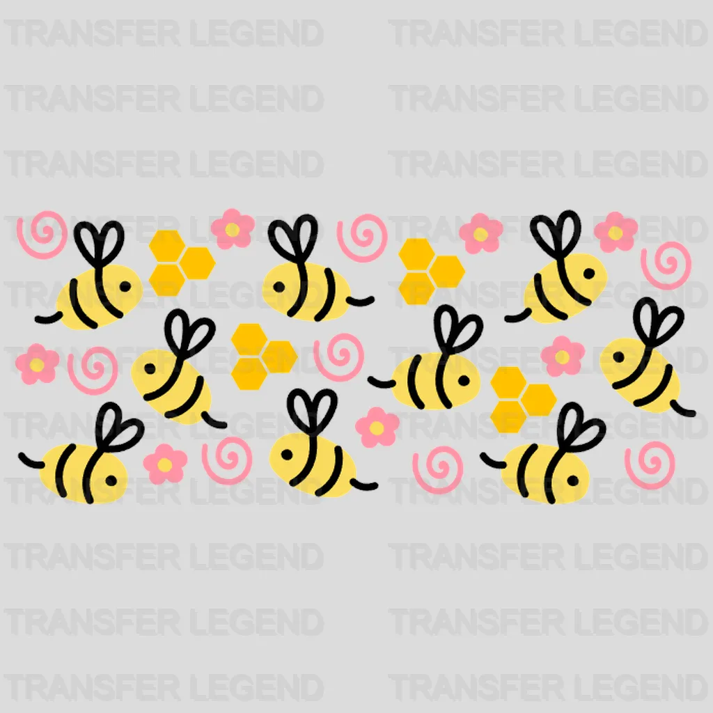 Bears And Flowers UV DTF Transfer Cup Wrap UV DTF Sticker - transferlegend