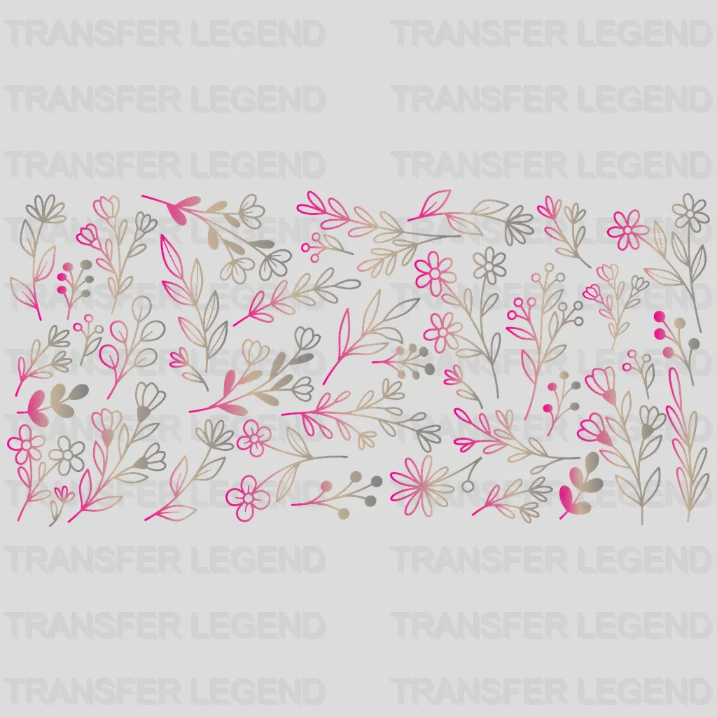 Flowers UV DTF Transfer Cup Wrap UV DTF Sticker - transferlegend