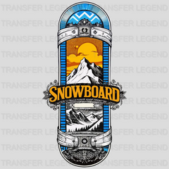 Let's Go Snowboarding Winter Design - DTF Heat Transfers - transferlegend