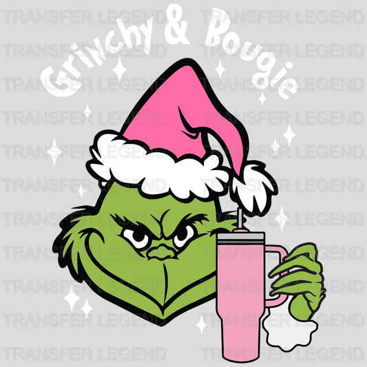 XMAS GRINCH AND BOUGIE, Christmas Design, Dtf Heat Transfer - transferlegend