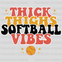 Thick Things Softball Vibes DTF Transfer - transferlegend