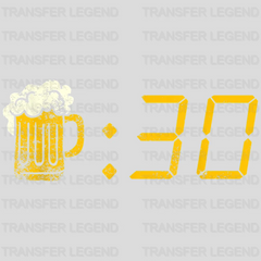 Beer and Half Beer o'clock Design - DTF heat transfer - transferlegend