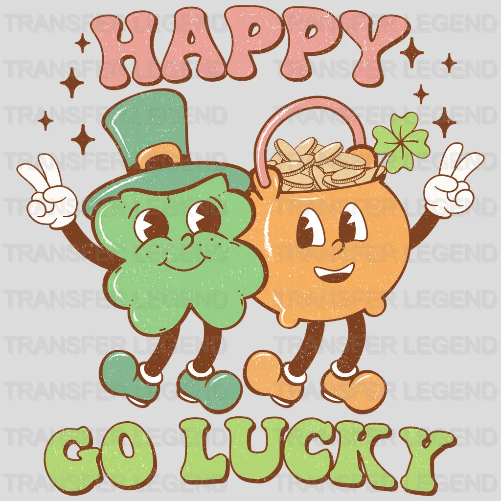 Happy Go Lucky St. Patrick's Day Design - DTF heat transfer - transferlegend