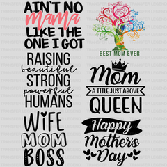 Mother's Day -Premade Gang sheet - 6 PCS 10 INCH - transferlegend