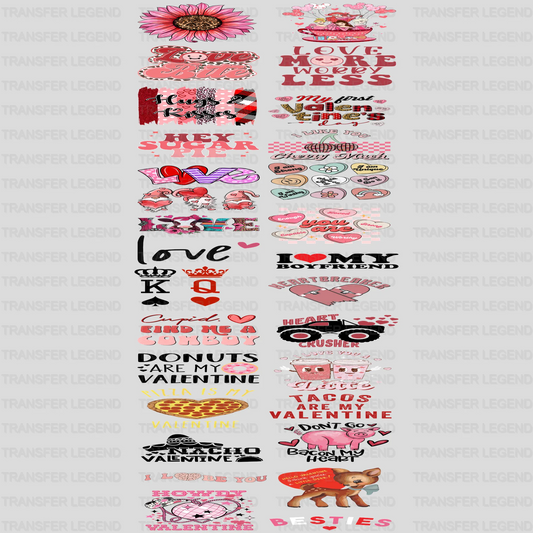 Valentine's Premade Gang sheet - 30 PCS 10 INCH - transferlegend