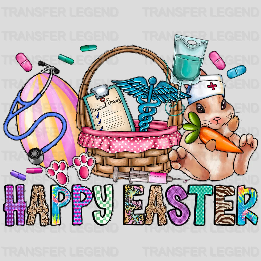 Happy Easter Nurse Design - DTF heat transfer - transferlegend