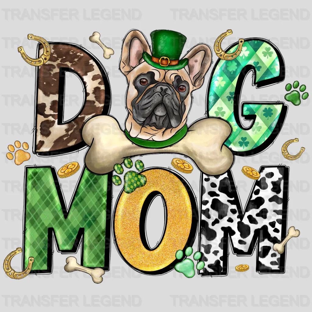 Dog Mom St. Patrick's Day Design - DTF heat transfer - transferlegend