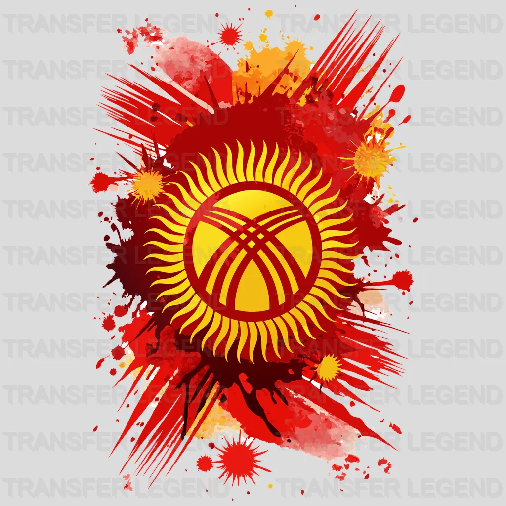 Kyrgzstan Flag Design - DTF Heat Transfer - transferlegend