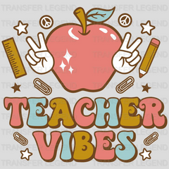 Teacher Vibes Apple DTF Transfer - transferlegend