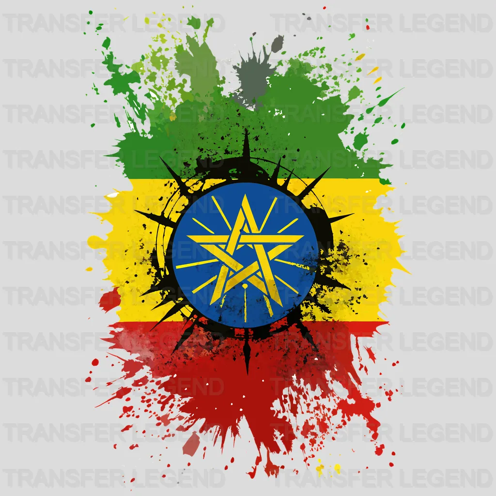 Ethiopia Flag Design - DTF Heat Transfer - transferlegend