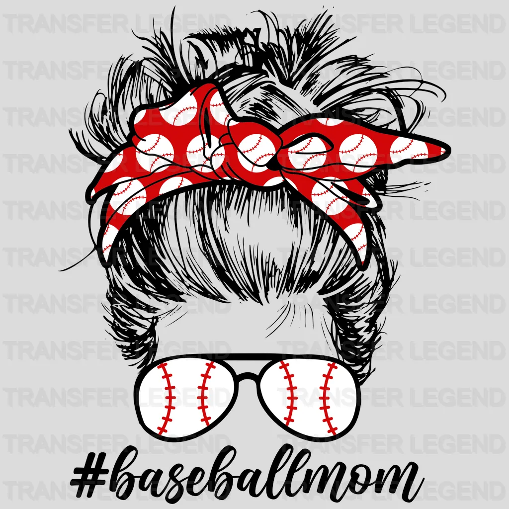 Baseball Eye Mom DTF Transfer - transferlegend