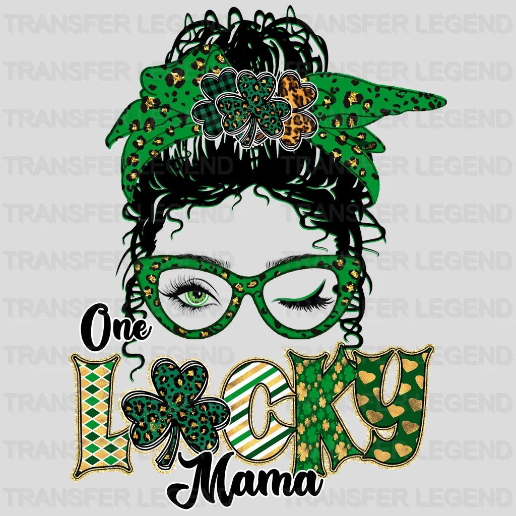 One Lucky Mama St. Patrick's Day Design - DTF heat transfer - transferlegend