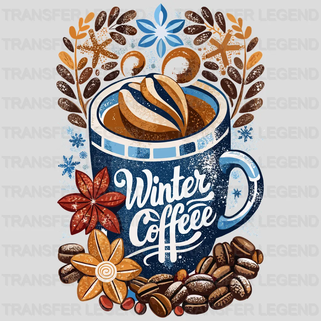 My Coffee Winter Design - DTF Heat Transfers - transferlegend