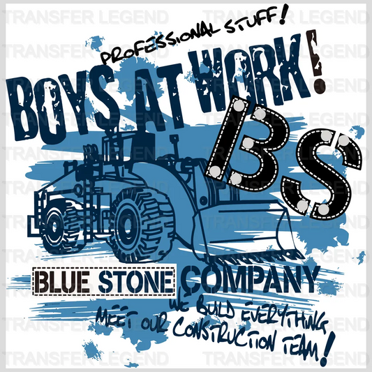 Cars Blue Stone Boys At Work Clasic Car Designs - DTF Heat Transfer - transferlegend