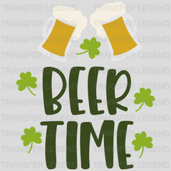 Beer Time St. Patrick's Day Design - DTF heat transfer - transferlegend