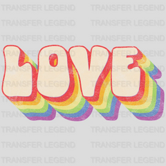 LOVE Striped Rainbow - Lgbt Ally - Support Lgbt Design - DTF heat transfer - transferlegend