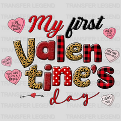 My First Valentine's Day Heart Candies Design - DTF heat transfer - transferlegend