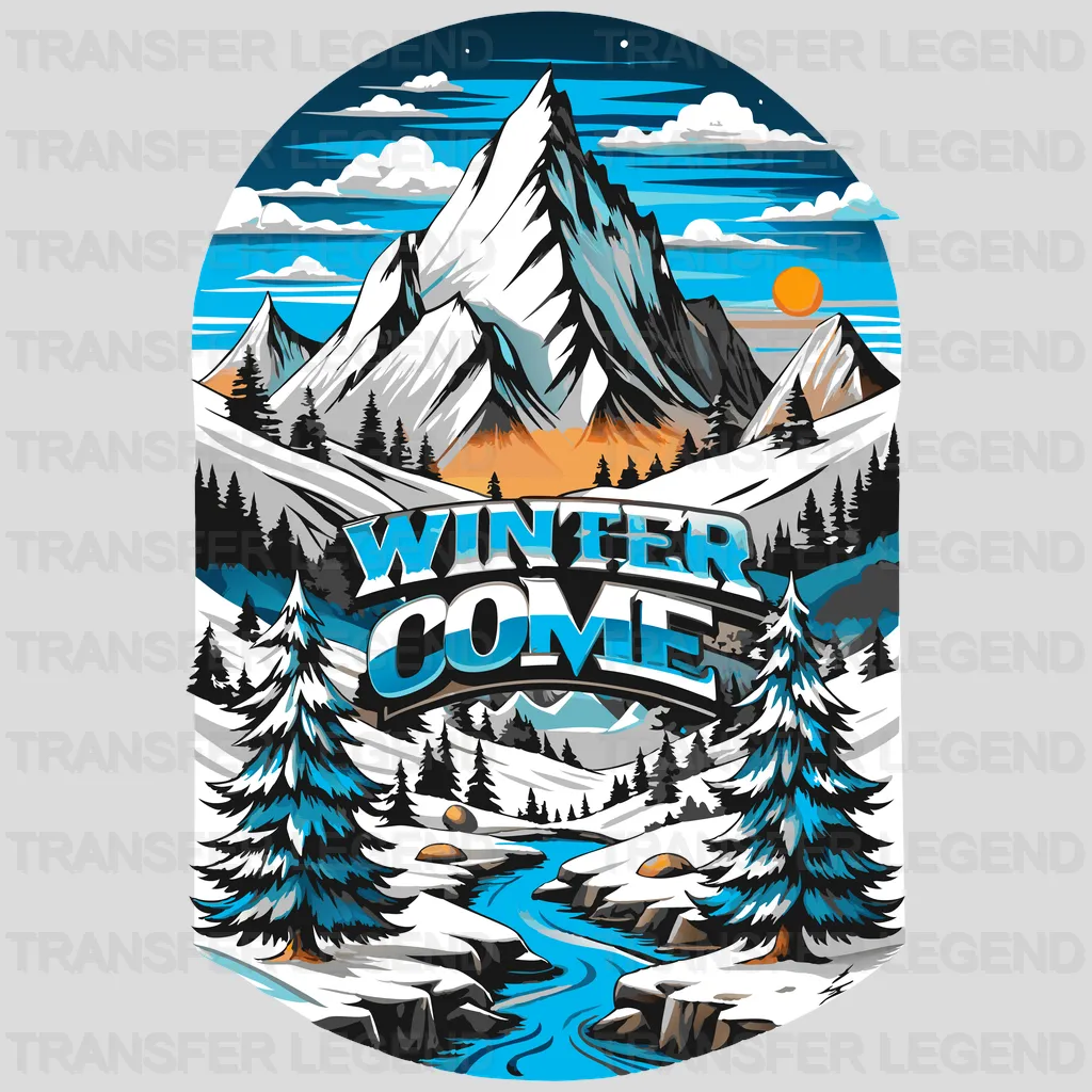 Snow Is Coming Winter Design - DTF Heat Transfers - transferlegend