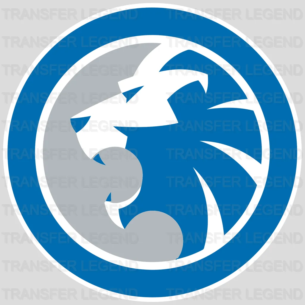 Detroit Lions Michigan State Outline Heart Logo NFL Design - DTF Heat Transfer