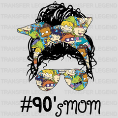 90's Mom RUGRATS Messy Bun Sunglasses Headband - Rugrats Font - Funny Mom - Family Humor - 90s Mom - Design - DTF heat transfer - transferlegend