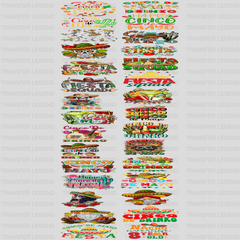 Cinco De Mayo Premade Gang sheet - 30 PCS 10 INCH (Bundle 4) - transferlegend