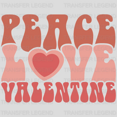 PEACE LOVE VALENTINE - DTF heat transfer - transferlegend