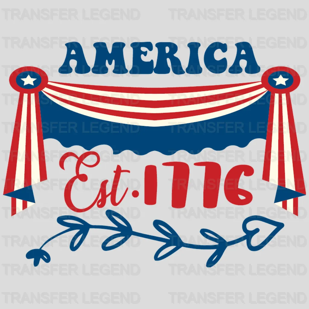 America Est 1776 DTF Transfer - transferlegend